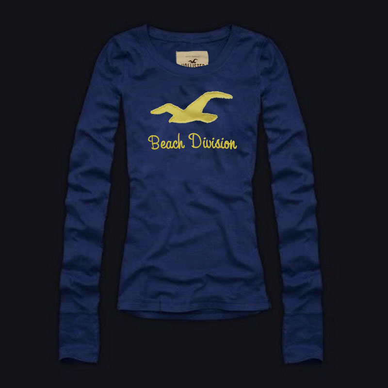 Hollister Mujeres De Cuello Redondo Largo Remera HCO4758